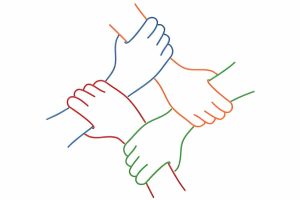 joining hands